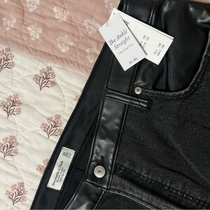 Abercrombie Leather and Jean Pants